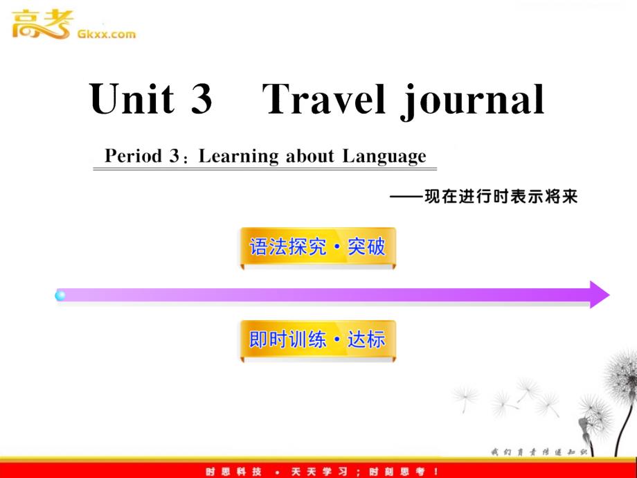 高中英语课时讲练通配套课件：Unit3《Travel journal》Period 3（新人教版必修1）_第1页