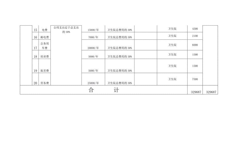 卫生院基本公共卫生服务项目资金预算报告_第5页