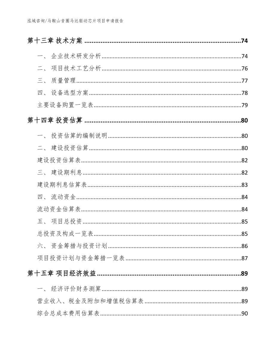 马鞍山音圈马达驱动芯片项目申请报告_第5页