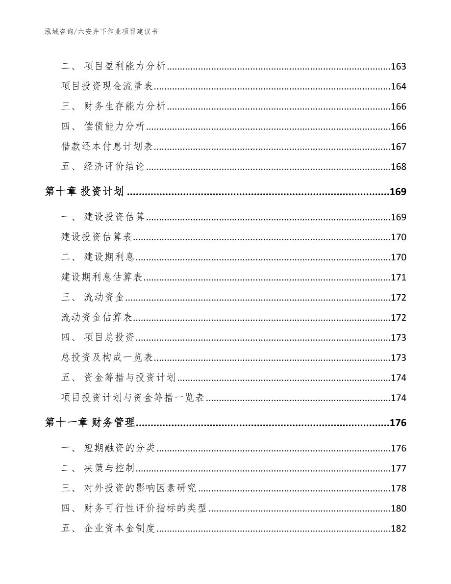 六安井下作业项目建议书（参考模板）_第4页