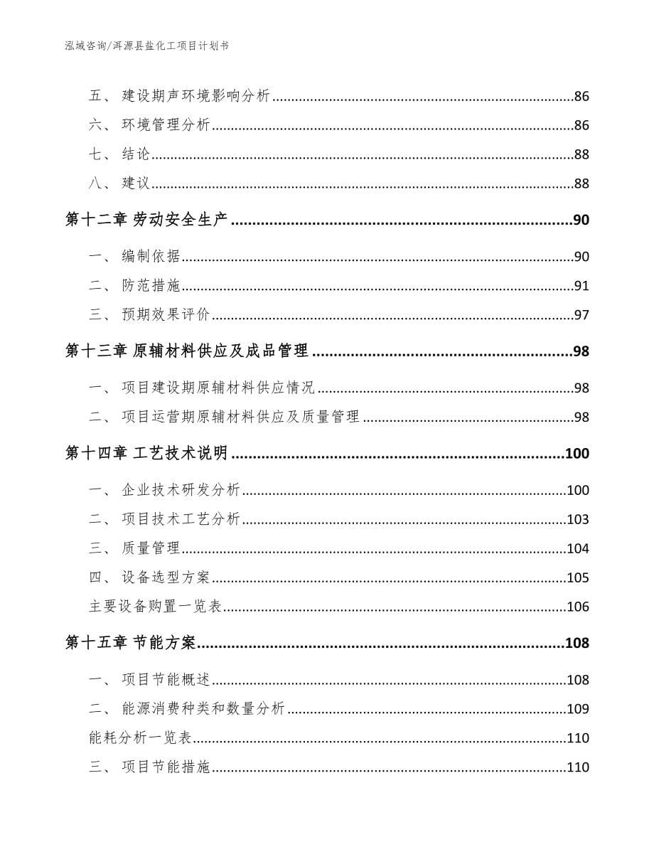 洱源县盐化工项目计划书（模板参考）_第5页