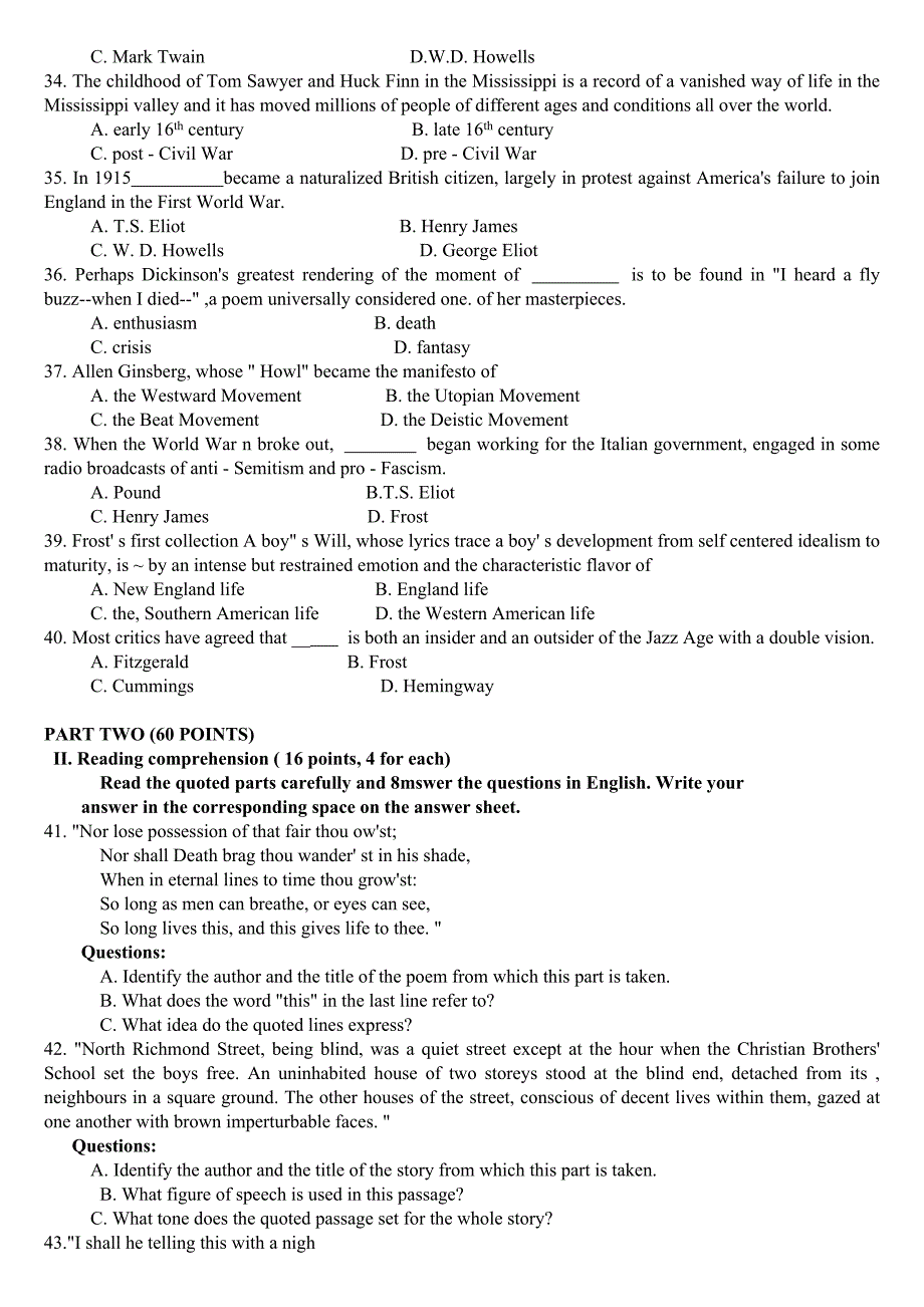 06年英美文学试卷_第4页