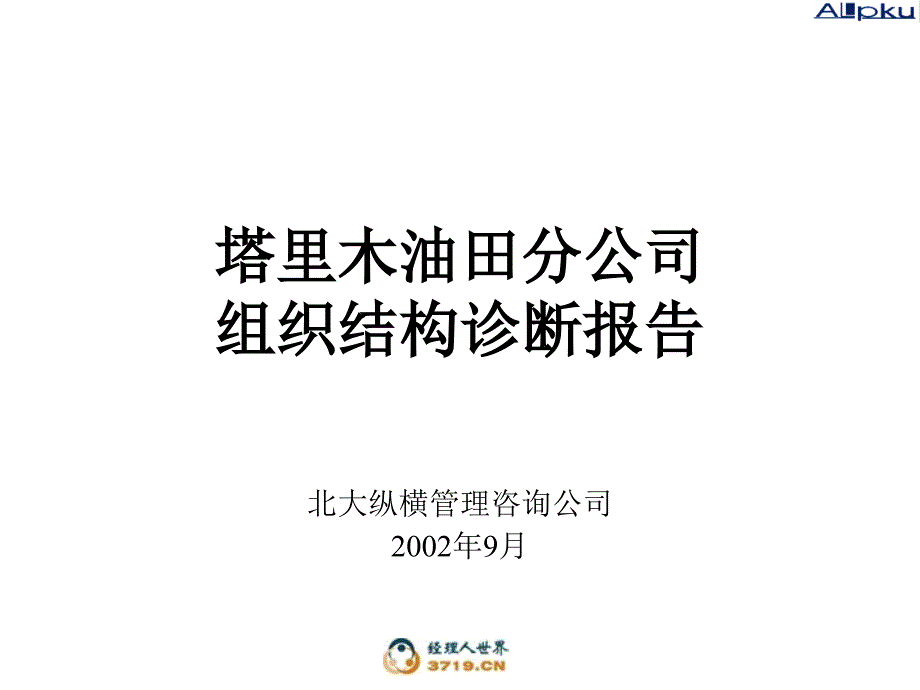 某油田分公司组织结构诊断报告_第1页