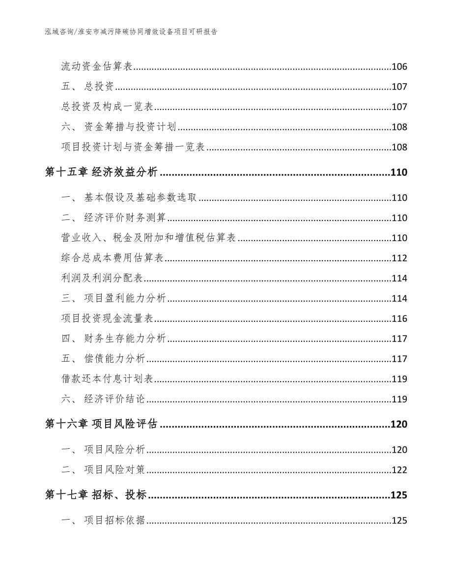 淮安市减污降碳协同增效设备项目可研报告（范文）_第5页