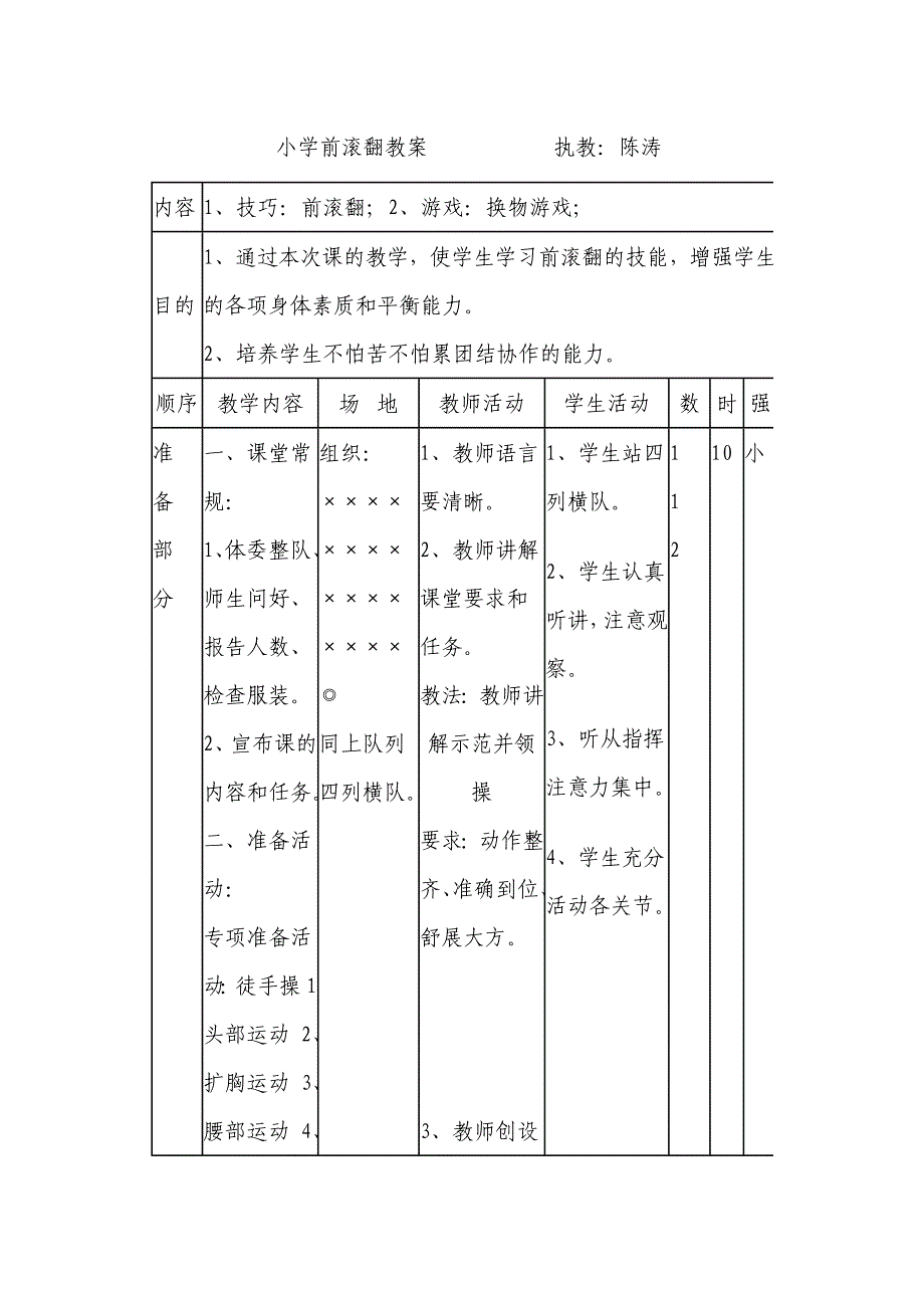 小学前滚翻教案.doc_第1页