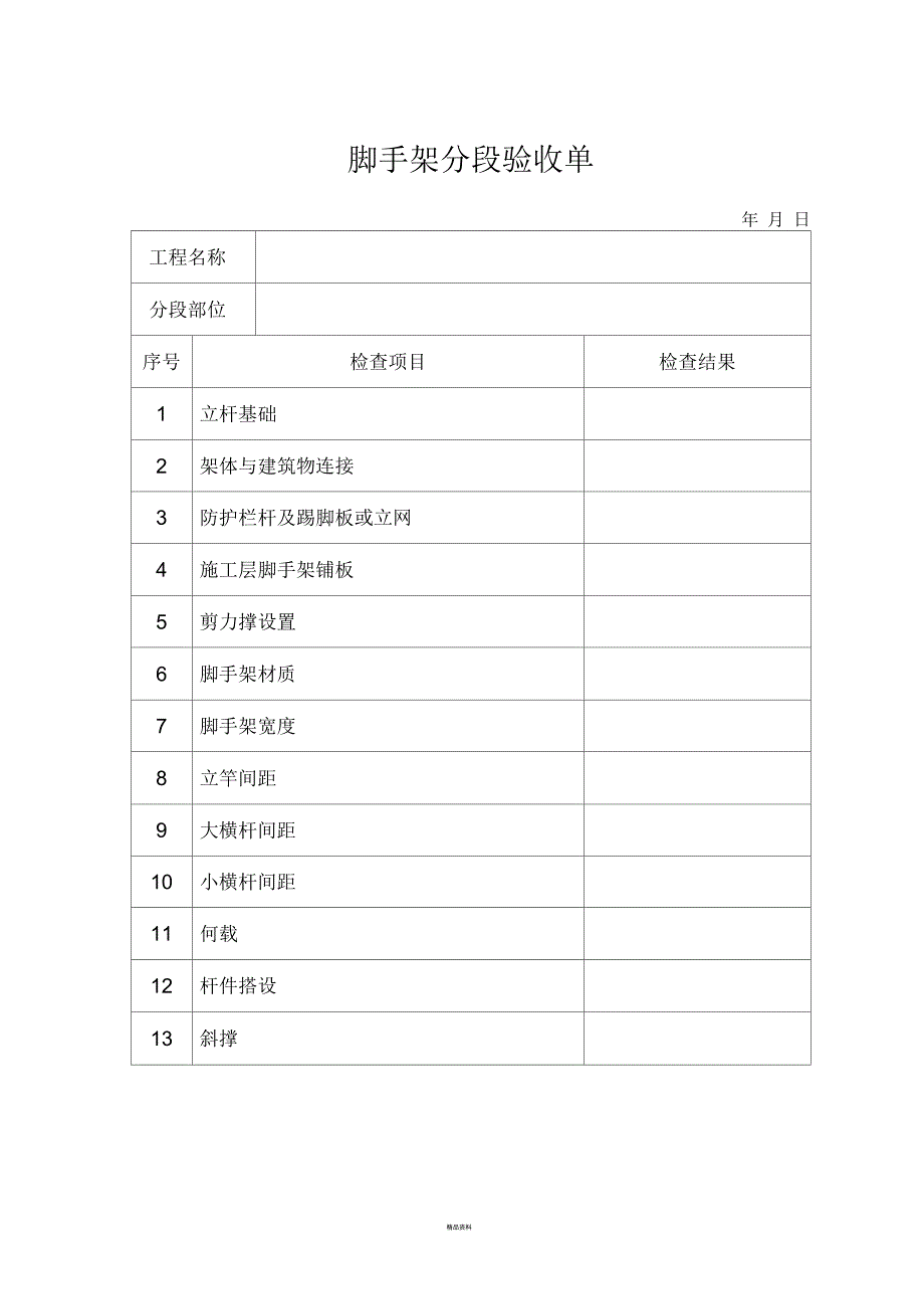 脚手架分段验收单_第1页