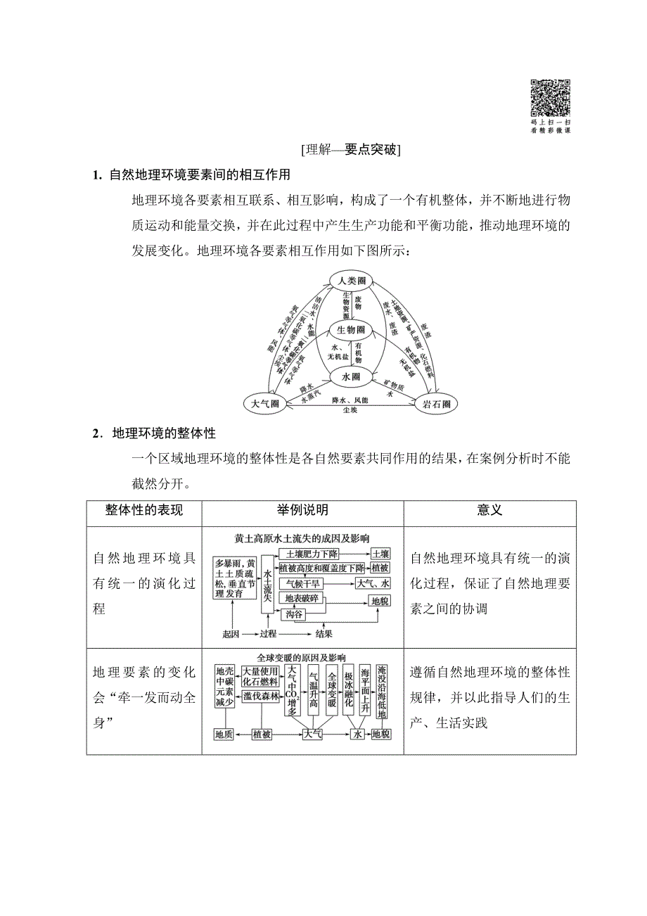 新教材 高考地理一轮复习中图版文档：第3章 第2节　地理环境的整体性和地域分异 Word版含答案_第2页