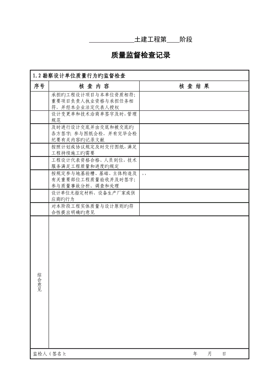 火电土建工程质量监督检查记录典型表式.doc_第4页