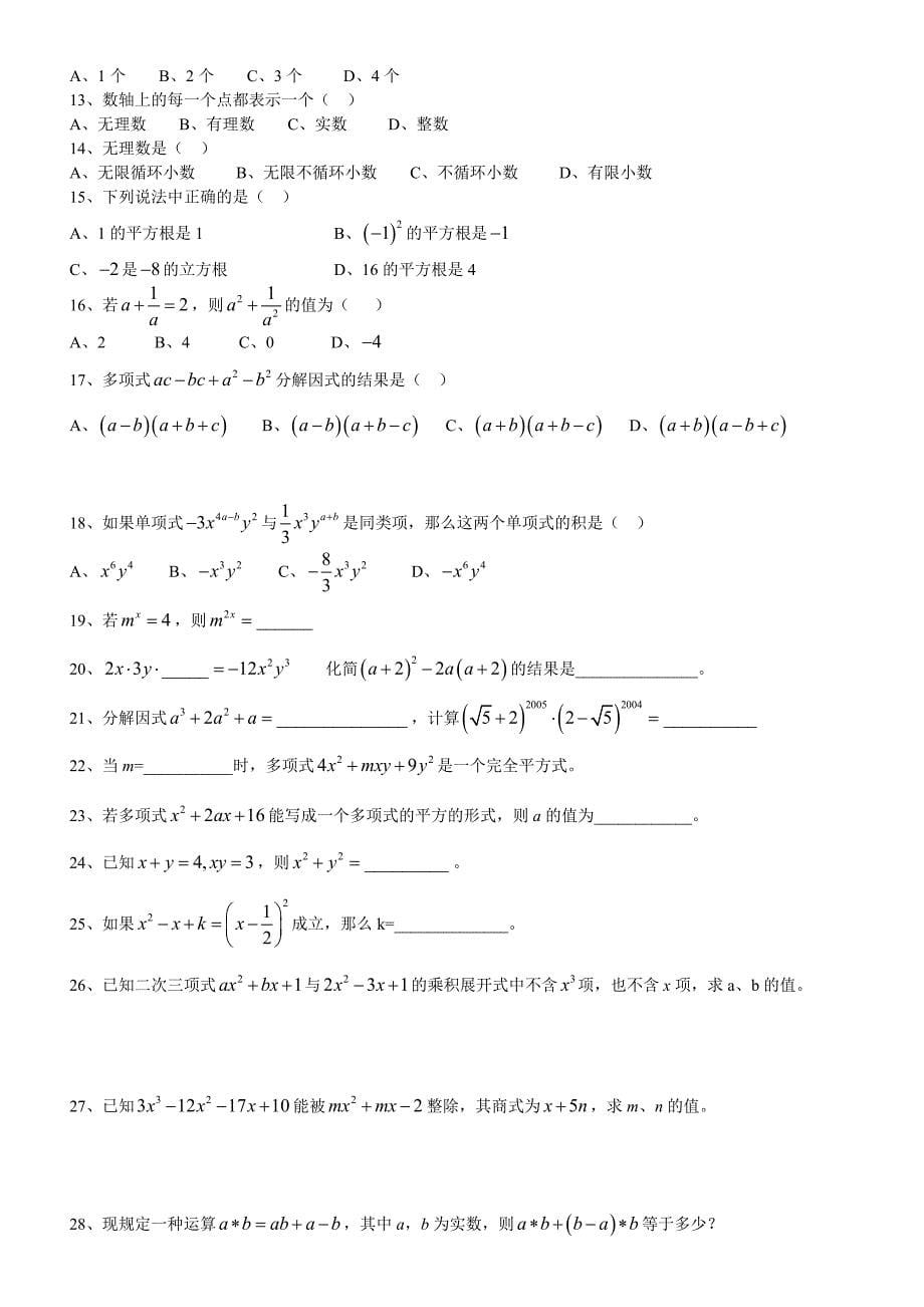 整式的乘除与因式分解_第5页