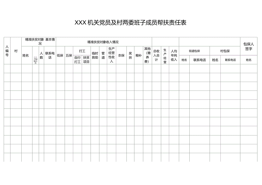 精准扶贫帮扶责任表_第1页