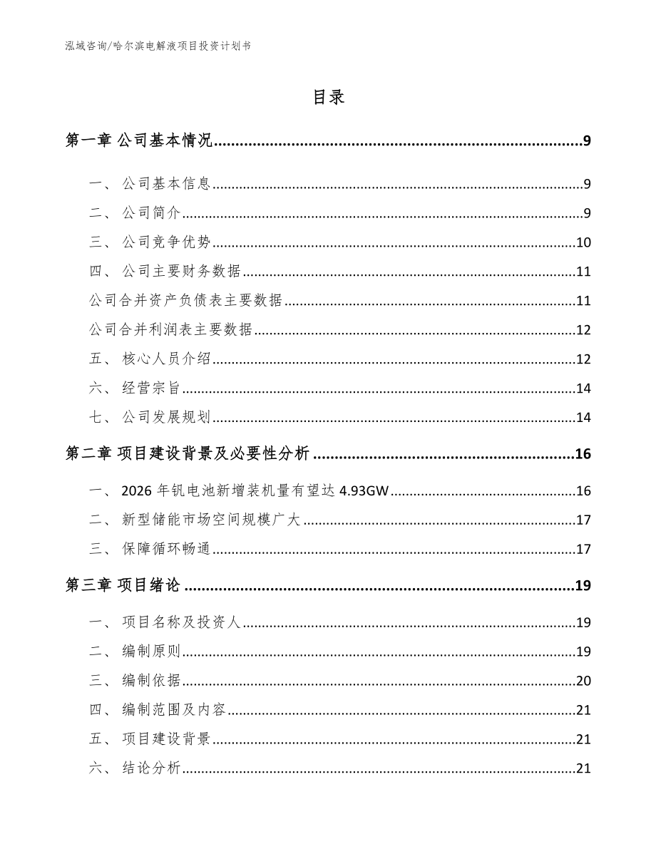 哈尔滨电解液项目投资计划书_参考范文_第2页