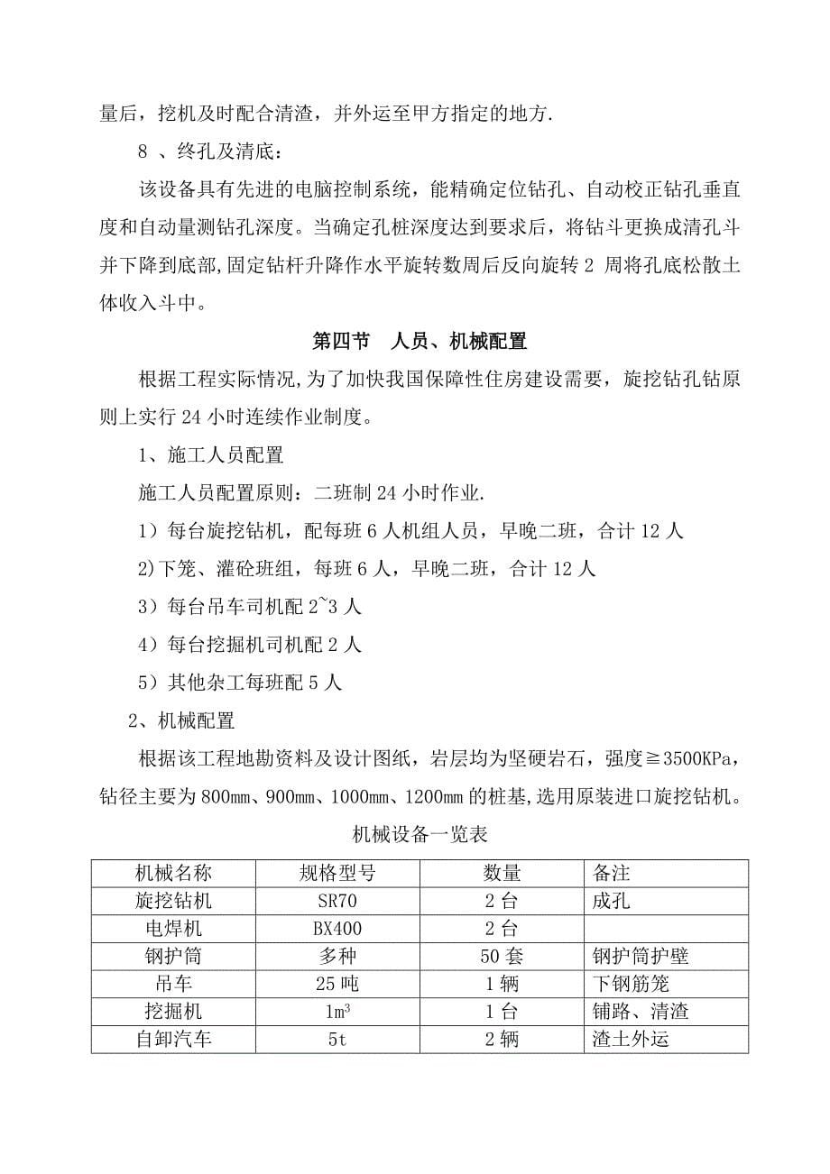 【施工方案】旋挖钻机钻孔施工方案_第5页