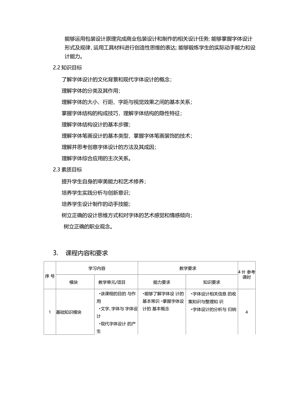 设计创意思维与训练课程标准_第2页