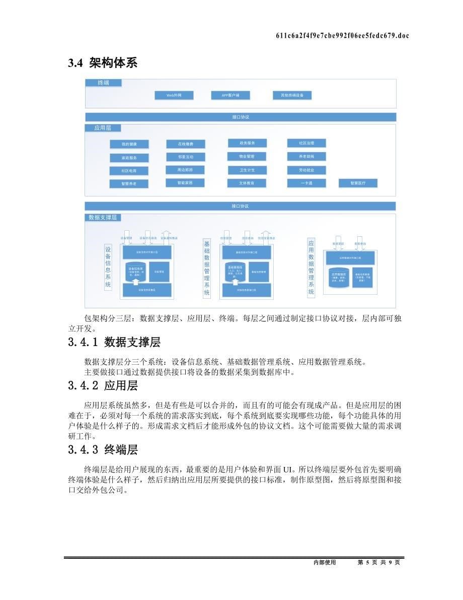 智慧社区平台系统架构设计说明书_第5页