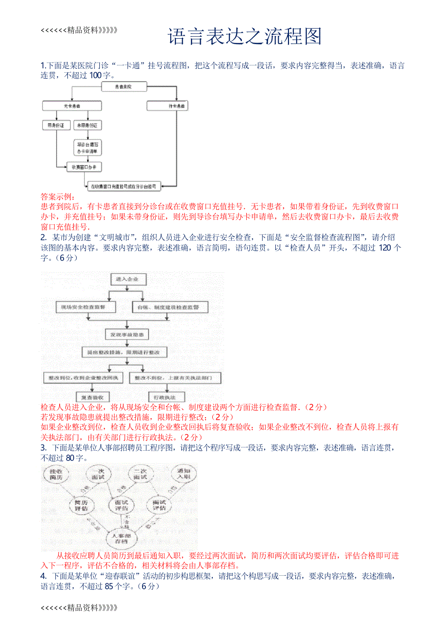 2018高三语文流程图试题带答案讲课讲稿_第1页