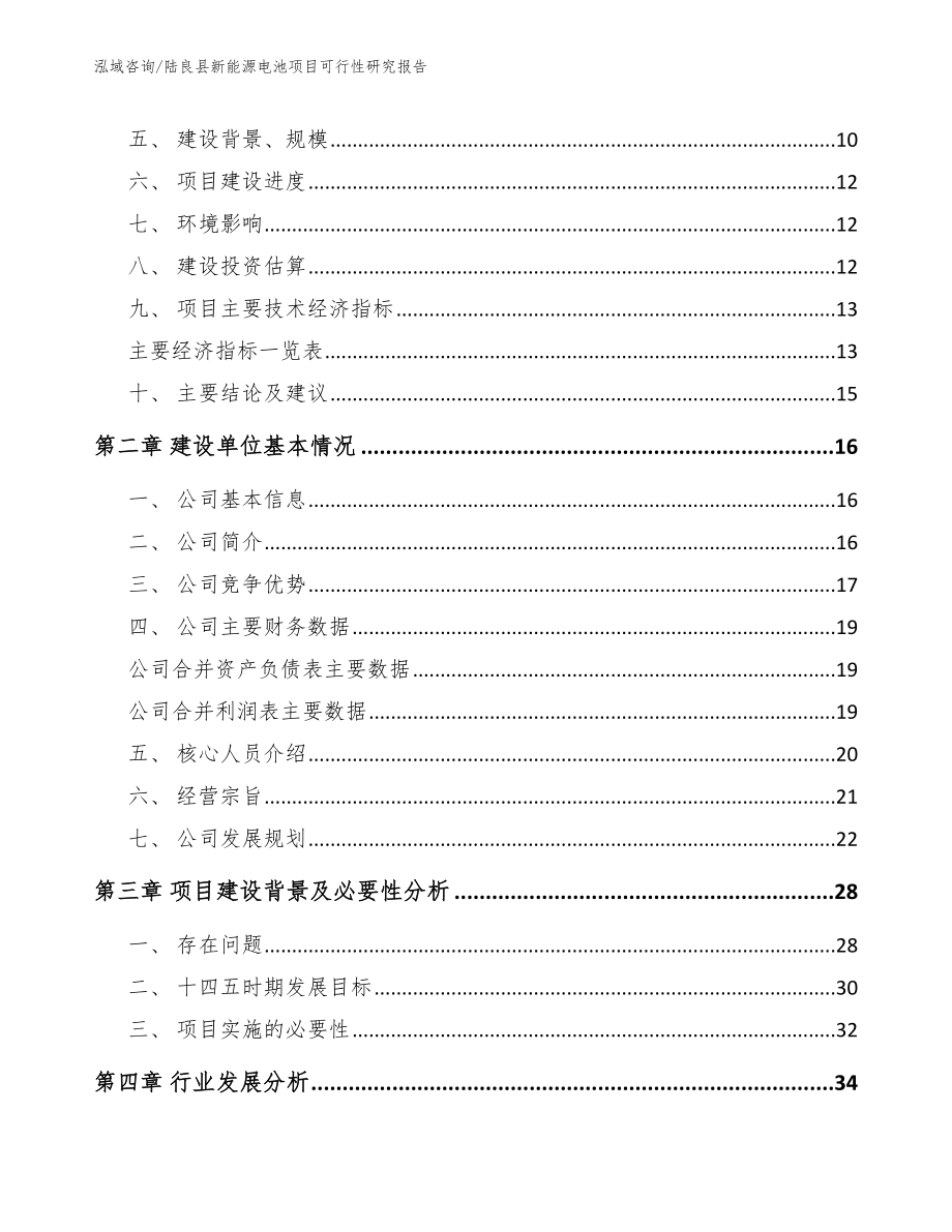 陆良县新能源电池项目可行性研究报告_第3页