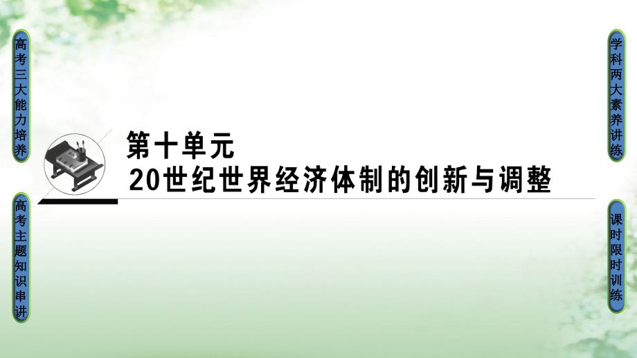 218版高考历史一轮总复习第10单元20世纪世界经济体制的创新与调整第21讲世界资本主义经济政策的调整课件新人教版_第1页