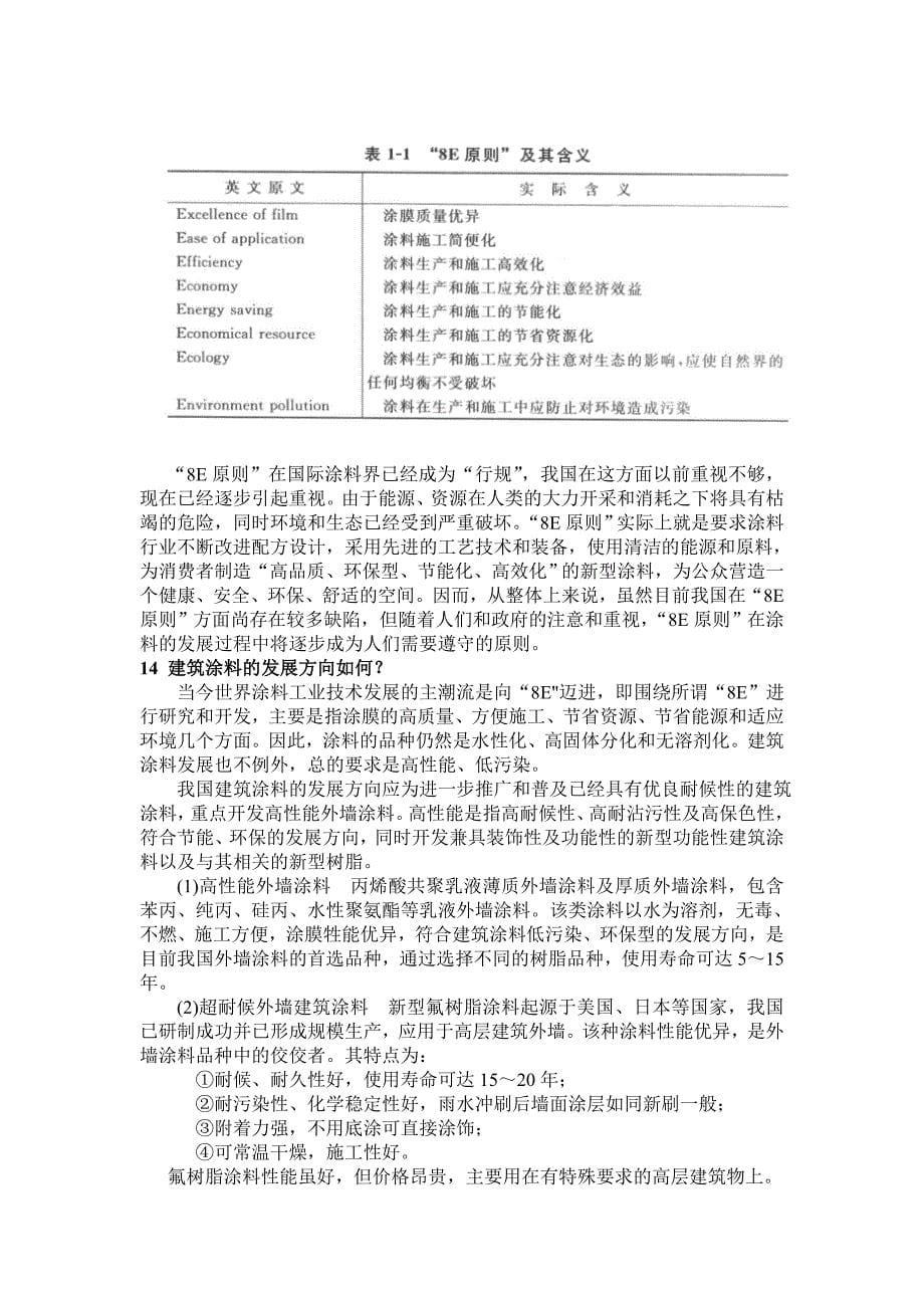 建筑涂料的基本概念及原材料的应用基本概念篇_第5页