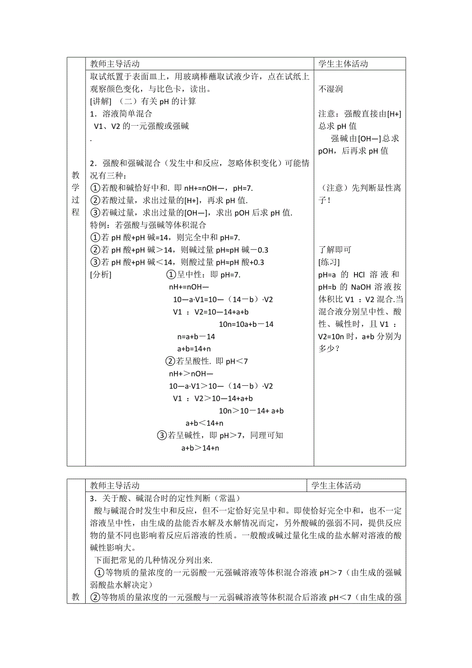 最新苏教版高中化学选修四3.2溶液的酸碱性、pH的简单计算参考教案_第2页