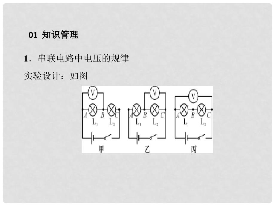 九年级物理全册 第16章 电压 电阻 第2节 串、并联电路中电压的规律习题课件 （新版）新人教版_第2页