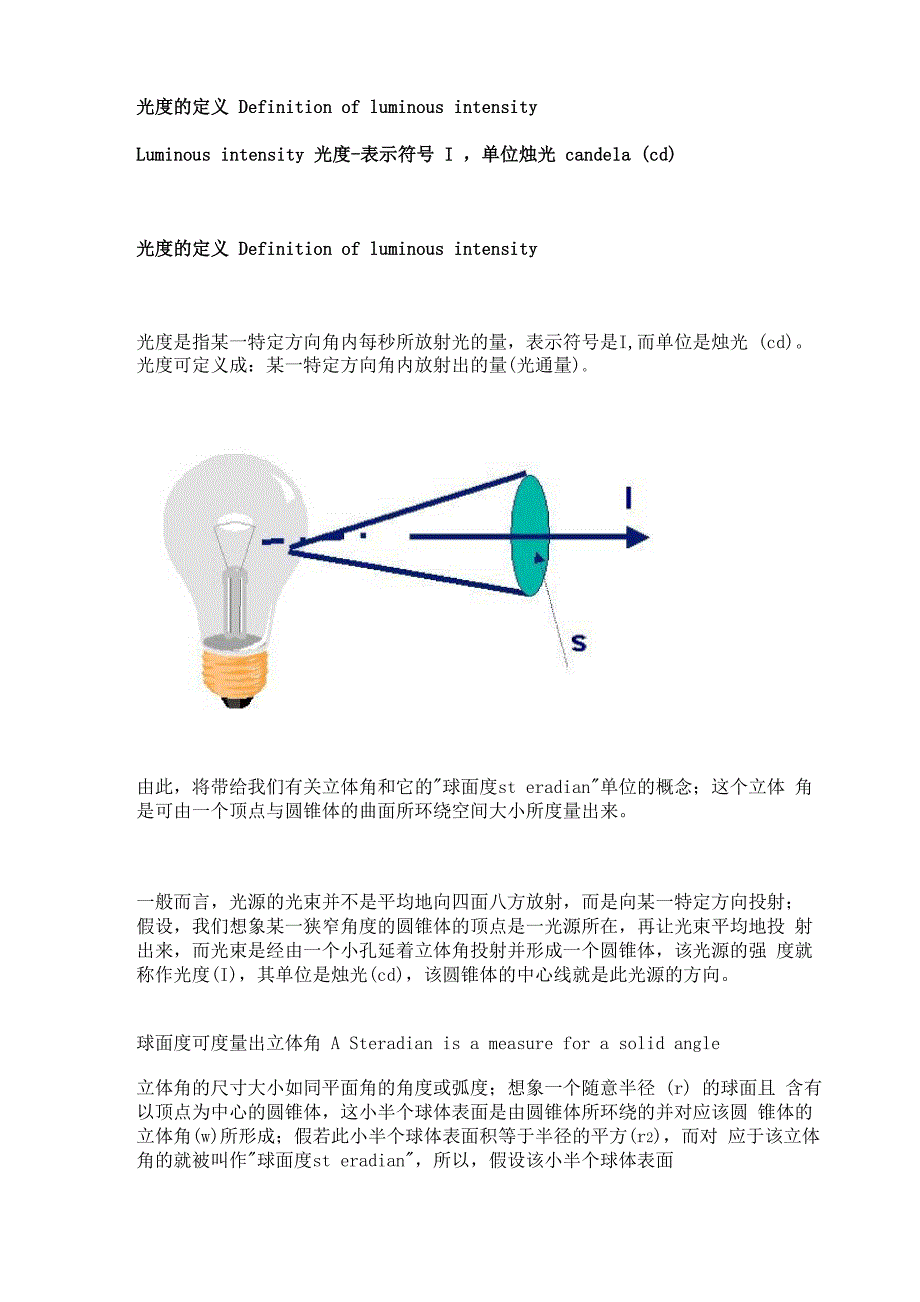 光度的定义 Definition of luminous intensity_第1页