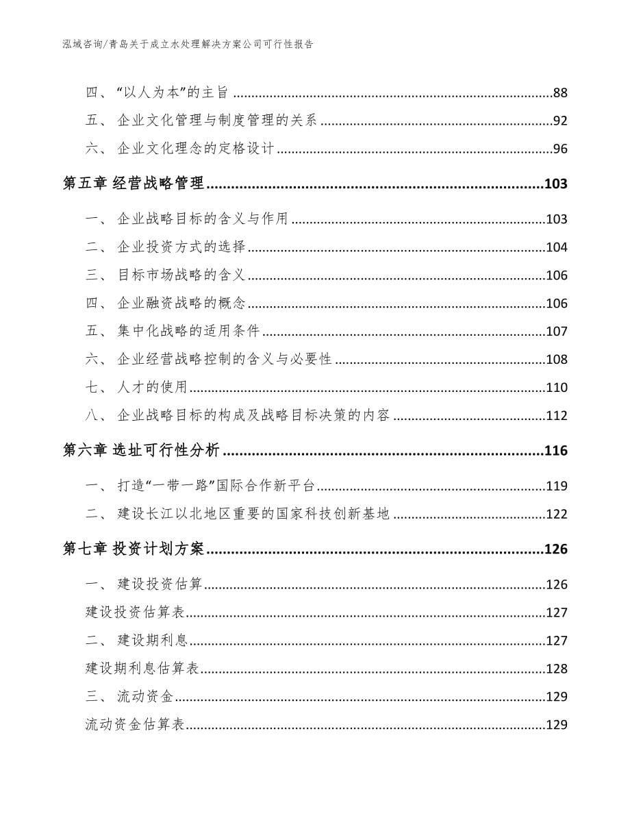 青岛关于成立水处理解决方案公司可行性报告模板范本_第5页