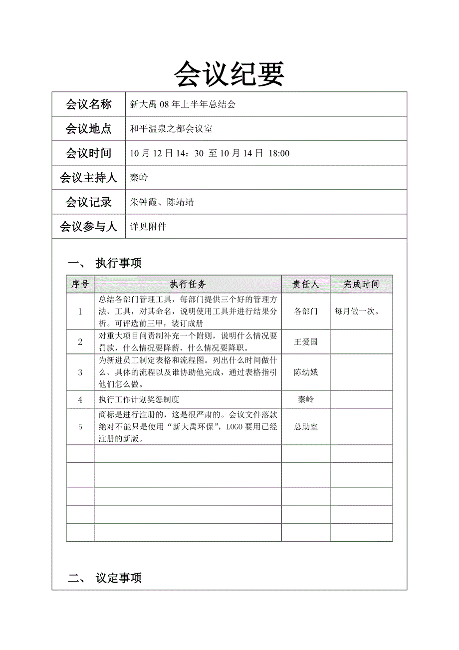 半年总结会会议纪要_第1页