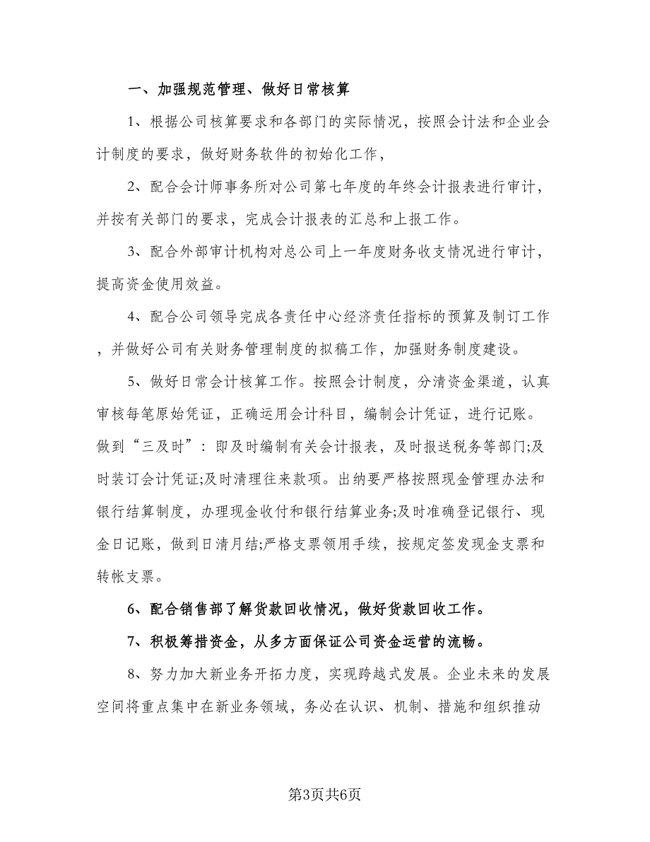 2023公司财务个人的工作计划标准样本（2篇）.doc_第3页