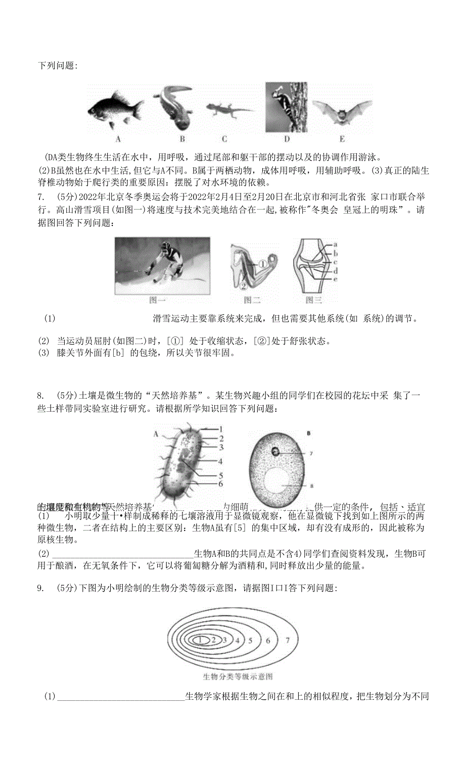 陕西省咸阳市礼泉县2021-2022学年八年级上学期期末综合评估生物试题.docx_第4页