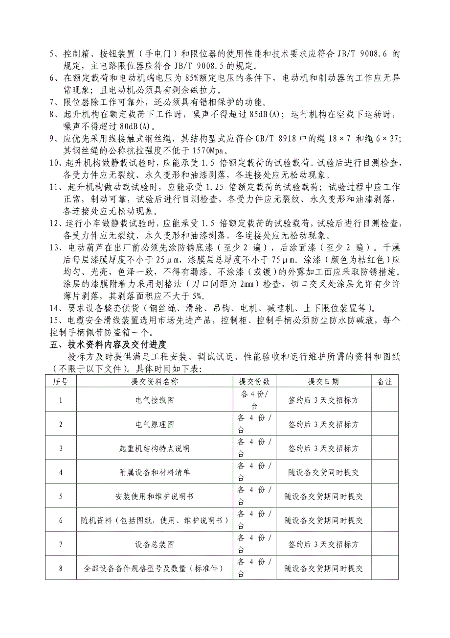 电动葫芦技术规范书_第3页