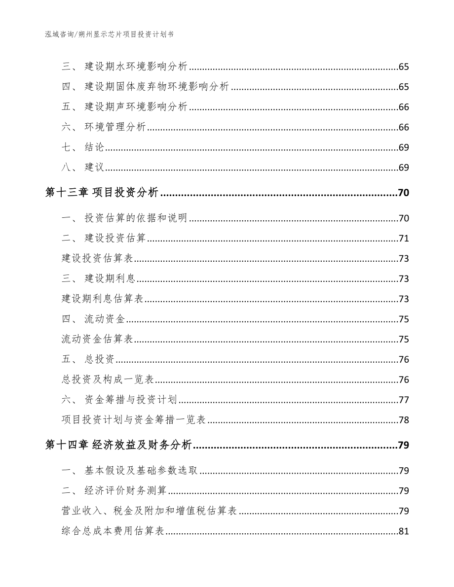 朔州显示芯片项目投资计划书范文_第5页