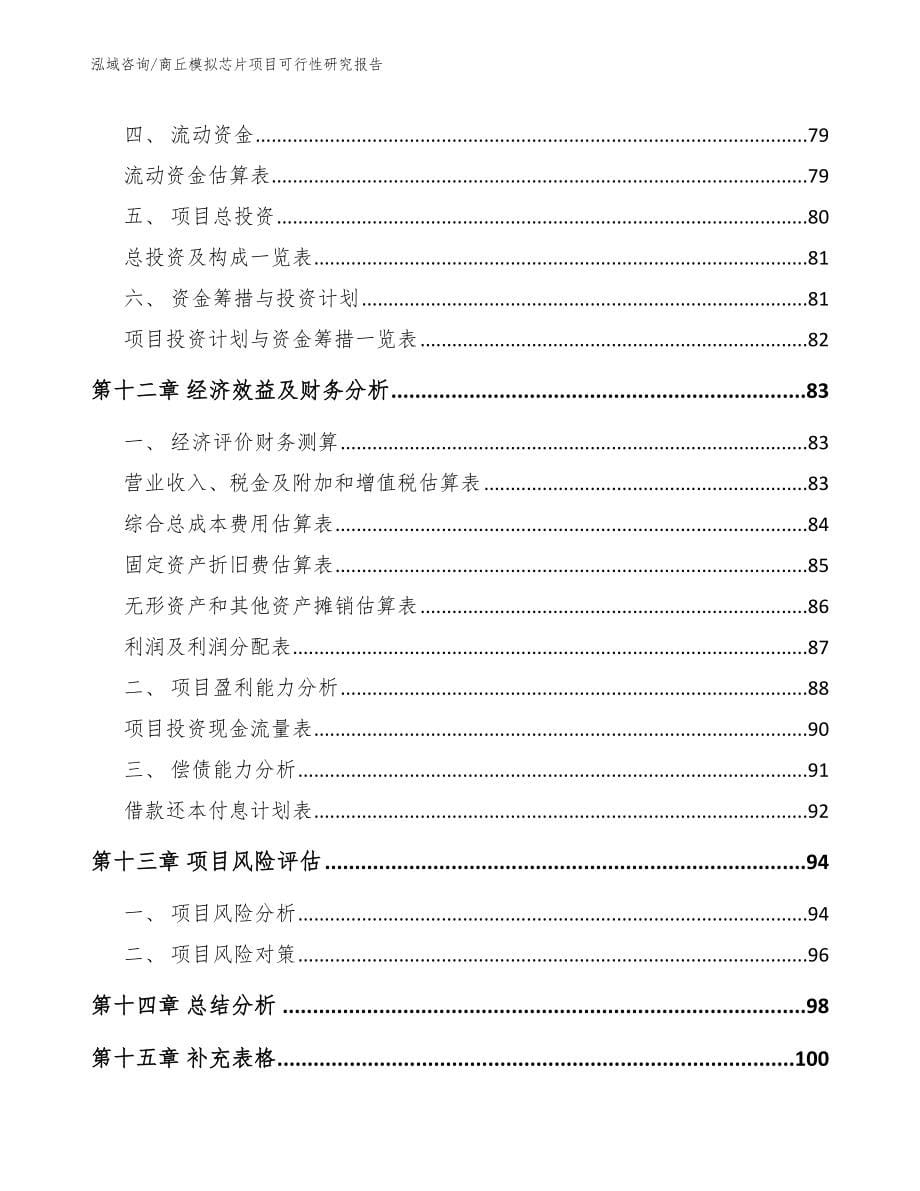 商丘模拟芯片项目可行性研究报告_模板参考_第5页