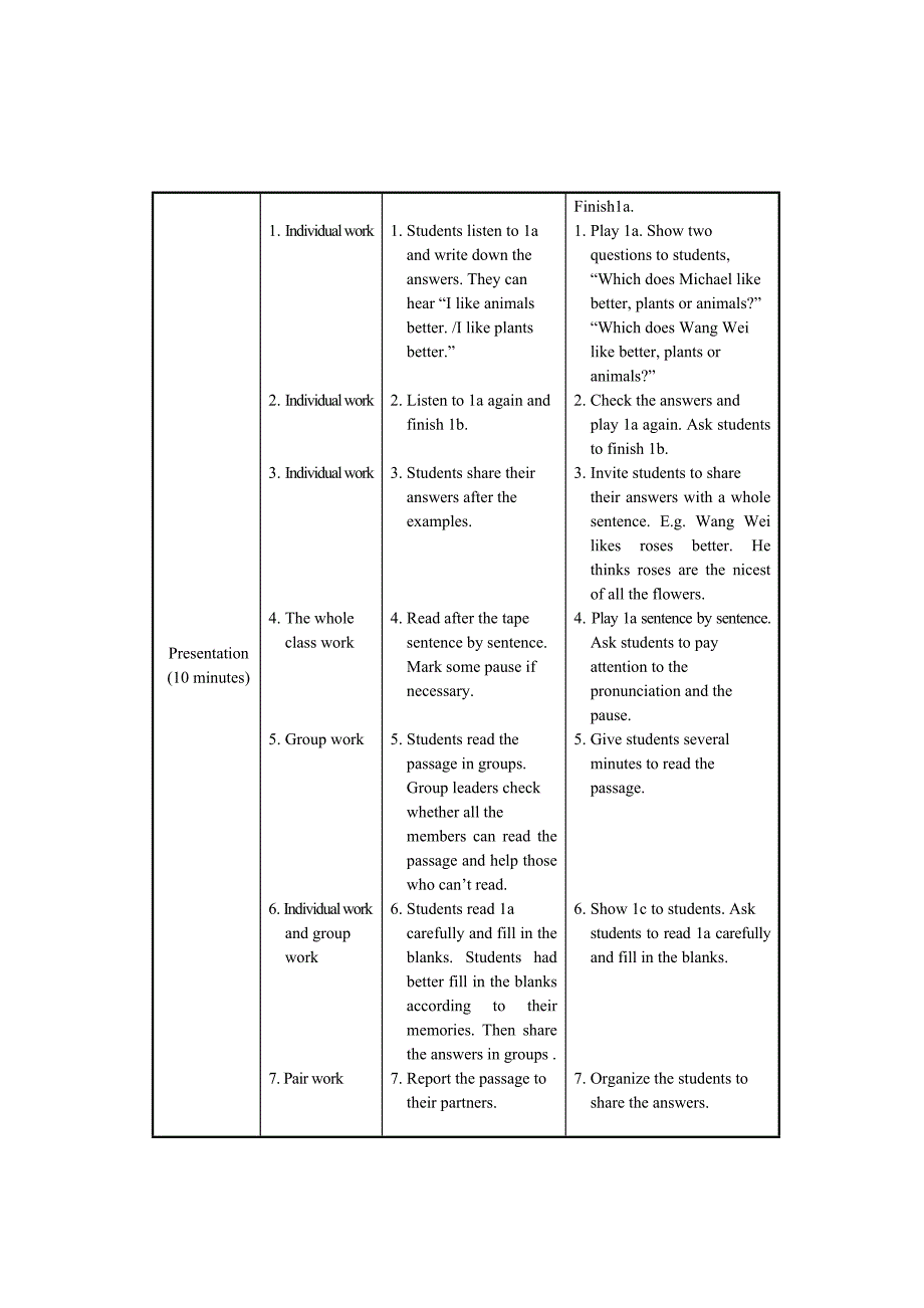 最新仁爱版八年级上英语教学案例设计Unit 4Topic 1Section B_第3页