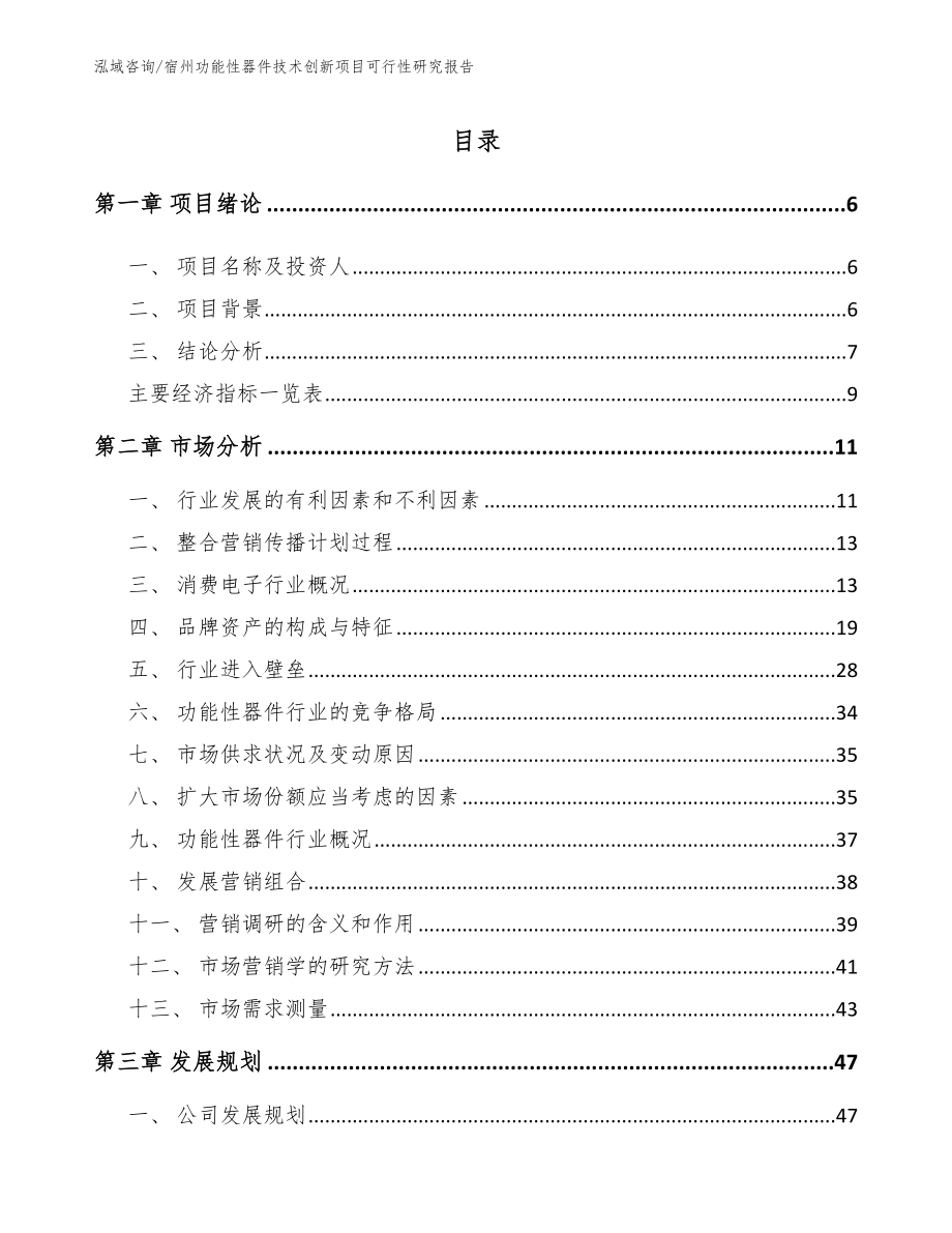 宿州功能性器件技术创新项目可行性研究报告_模板_第2页