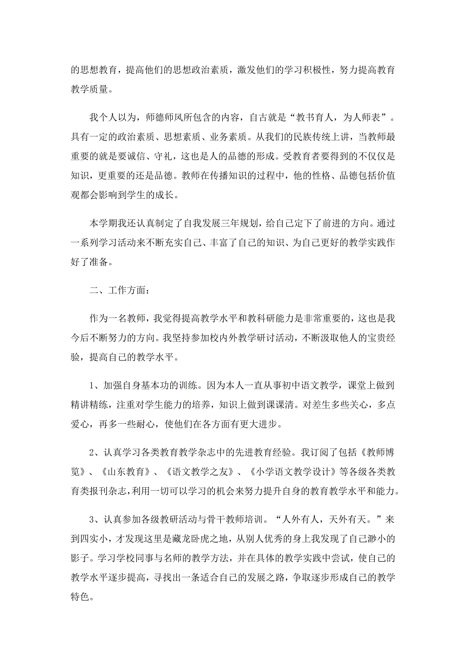 初中语文教师个人总结_第2页