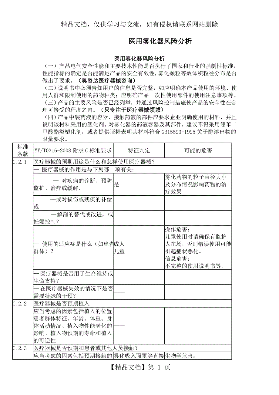 医用雾化器风险分析_第1页