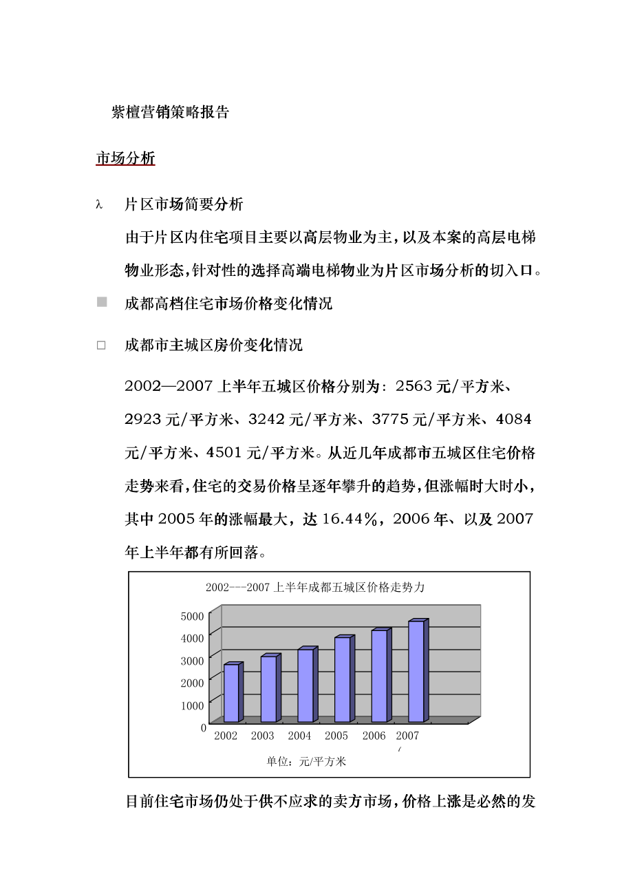 成都紫檀项目营销策略(DOC 98)_第1页