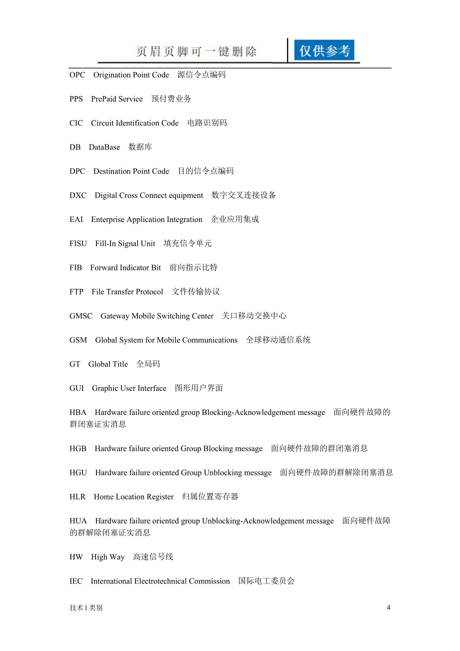 通信专业常用英语词汇分析运用_第4页