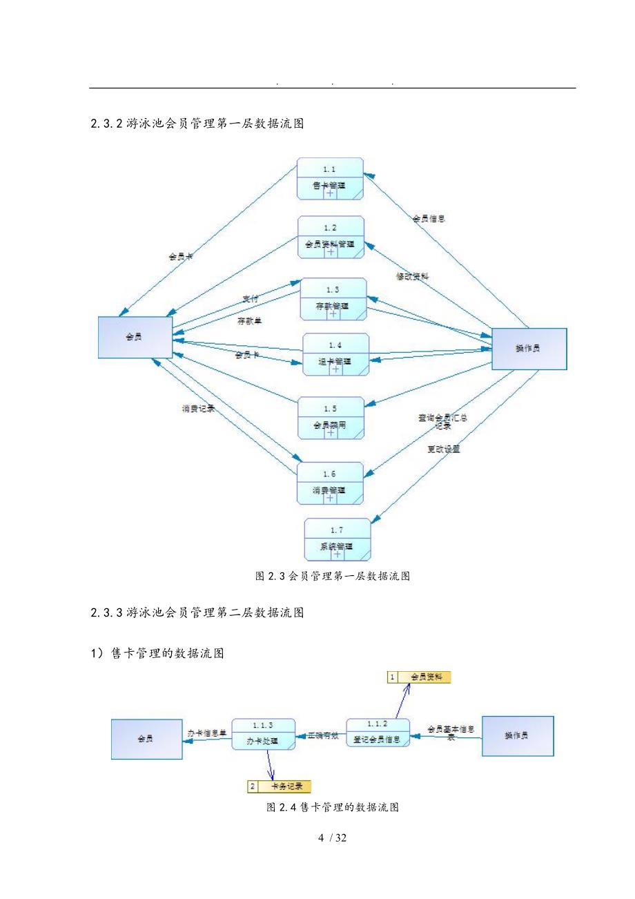 游泳馆会员管理系统课程设计报告书_第4页