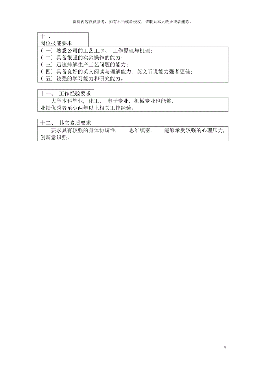 登康口腔护理用品股份有限公司新品开发岗位示范模板.doc_第4页