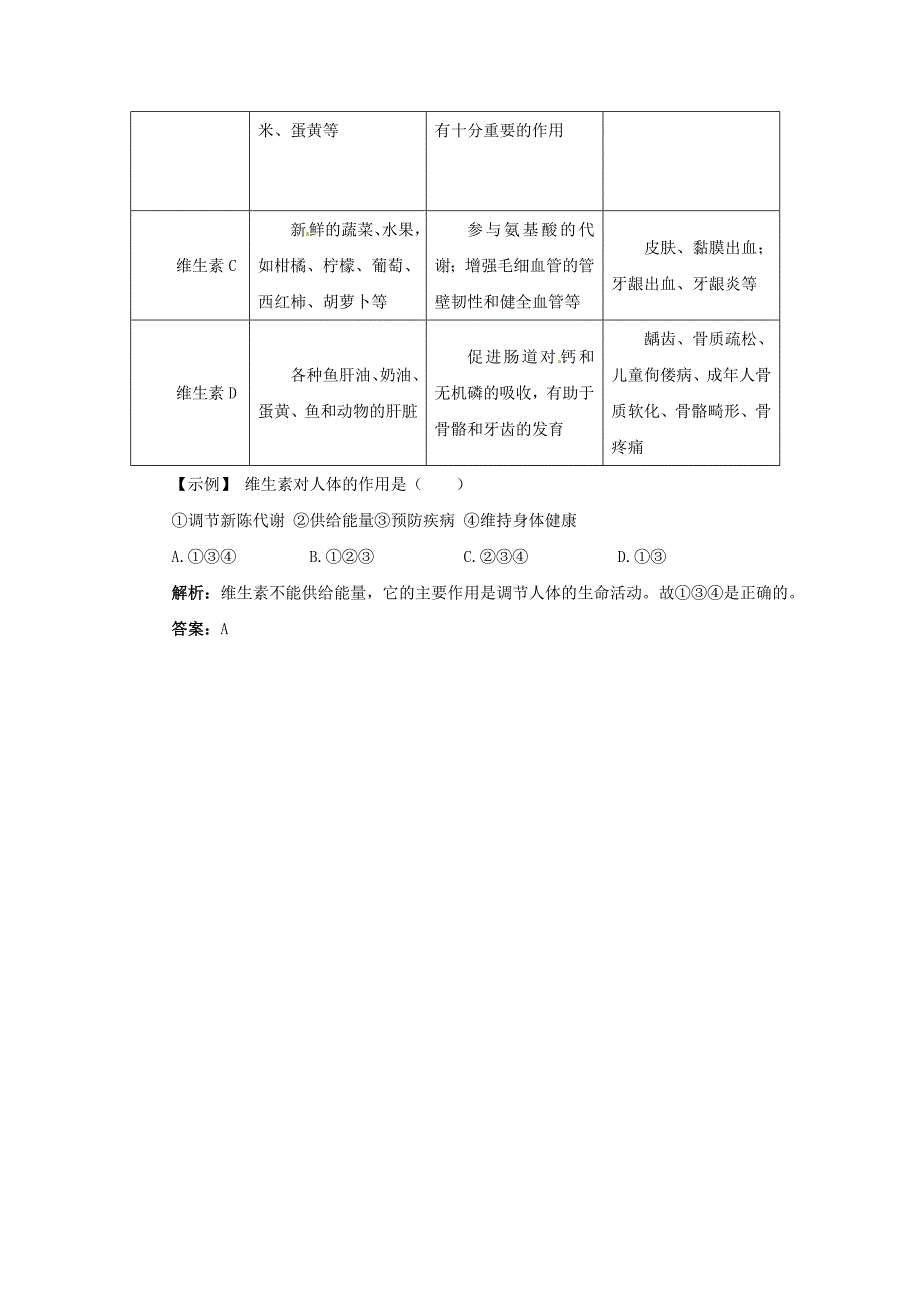 2012中考化学复习精品 人类重要的营养物质_第4页