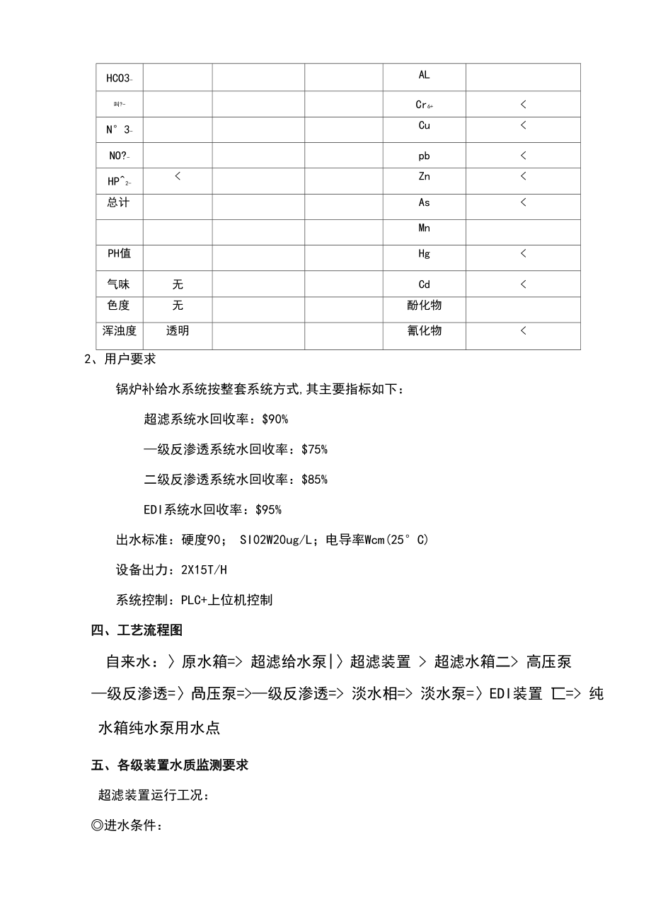 T超滤+反渗透+EDI方案_第3页