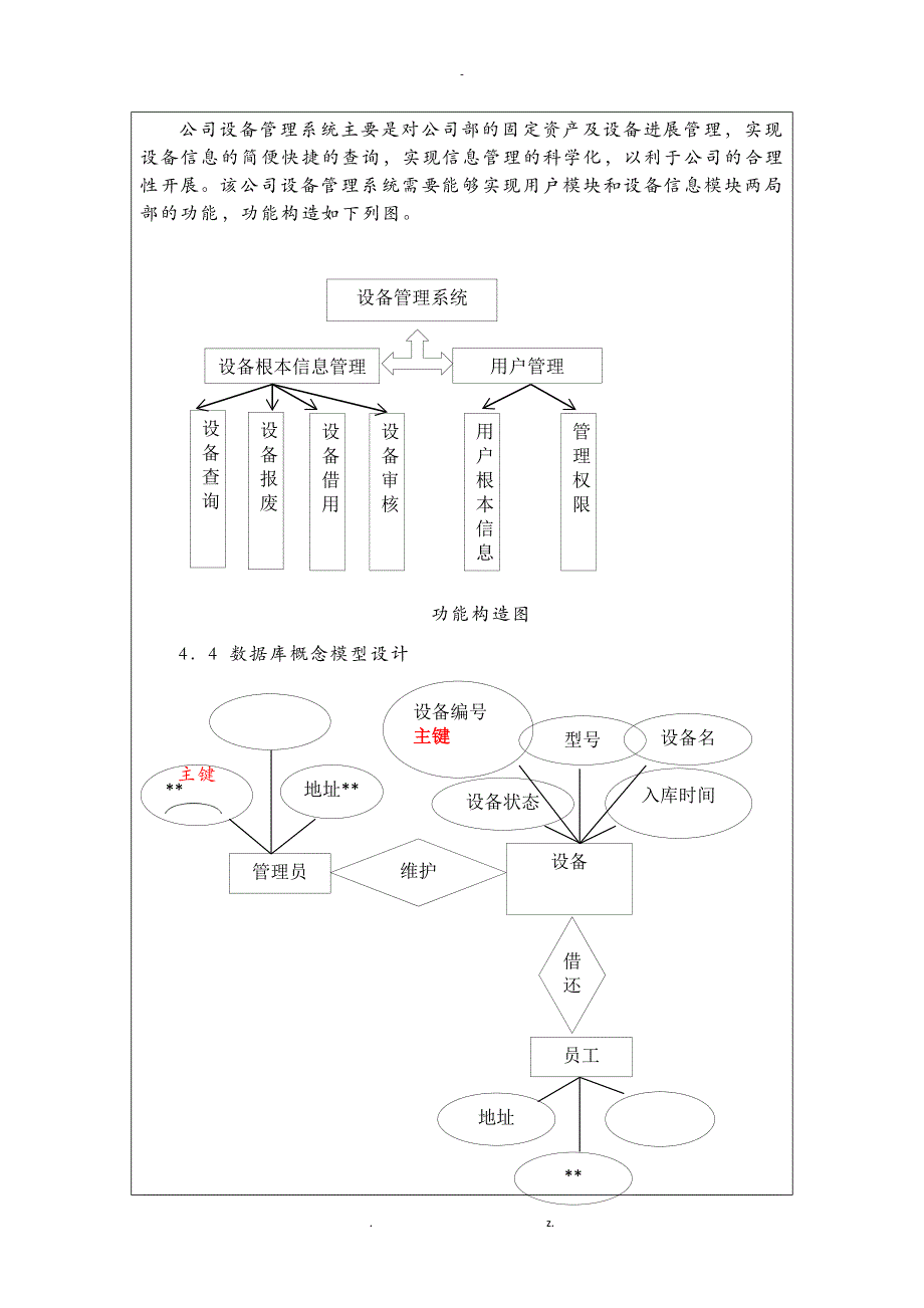 设备管理系统设计实现分析开题报告书_第4页