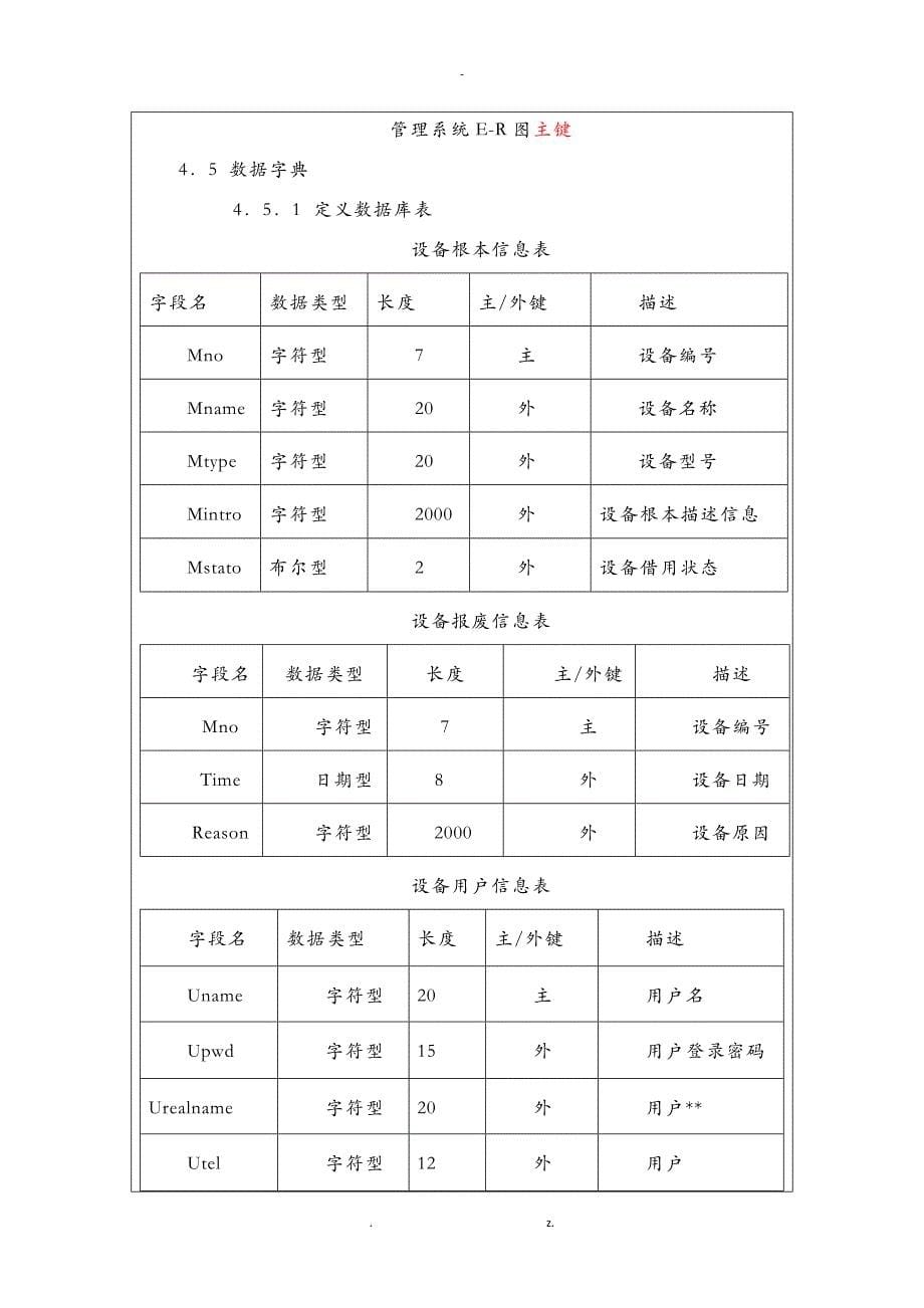 设备管理系统设计实现分析开题报告书_第5页