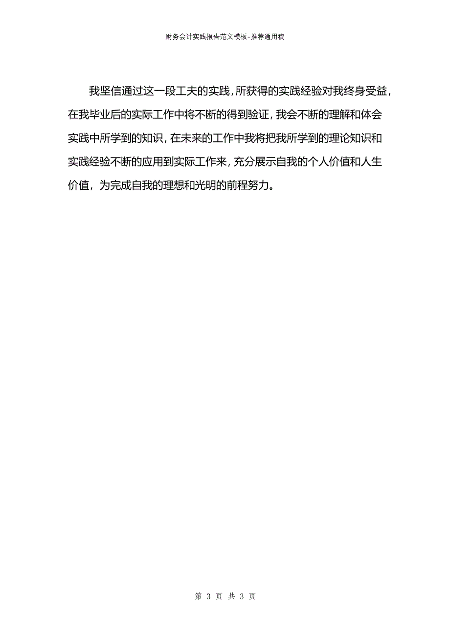 财务会计实践报告范文模板_第3页