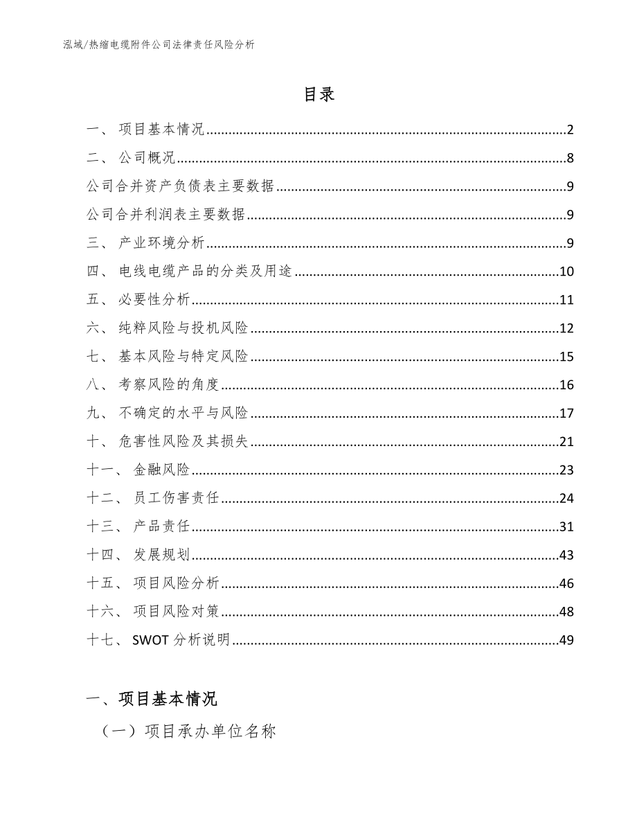 热缩电缆附件公司法律责任风险分析【参考】_第2页