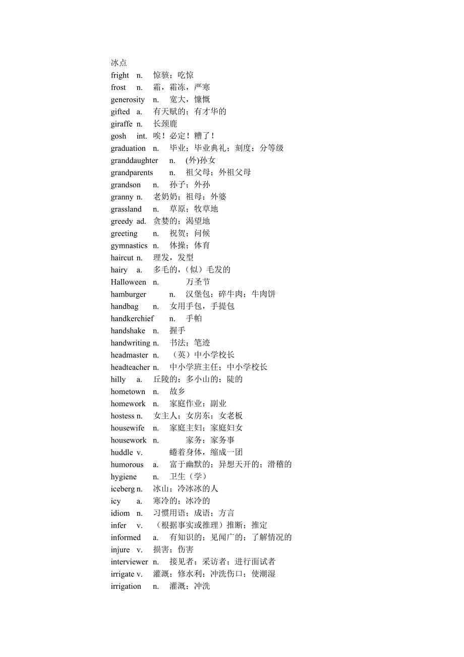 高中英语会考一级词汇_第5页