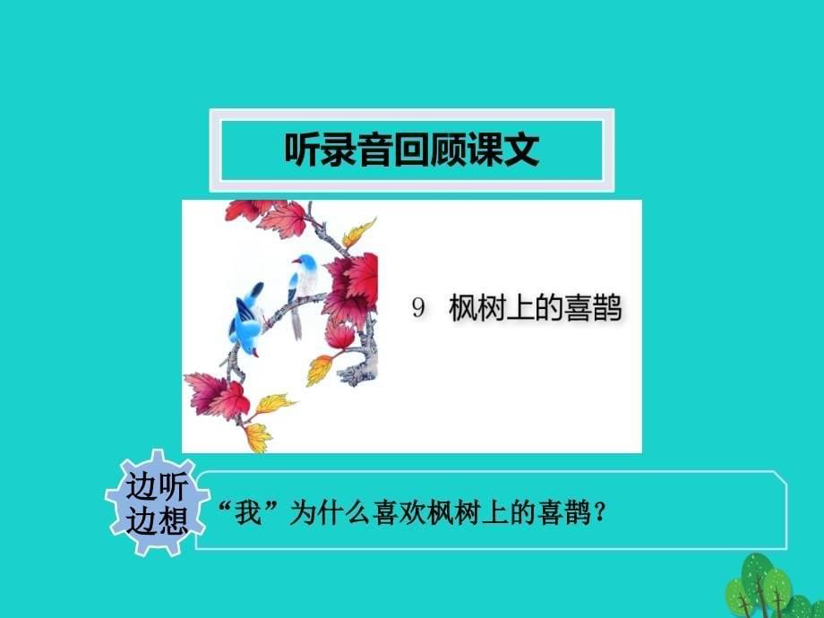 二年级语文下册课文39枫树上的喜鹊教学课件2新人教版_第5页