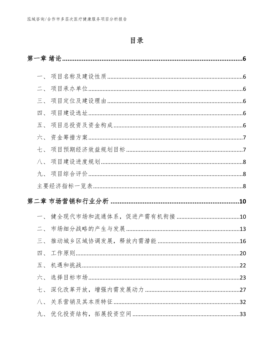 合作市多层次医疗健康服务项目分析报告【模板范文】_第2页