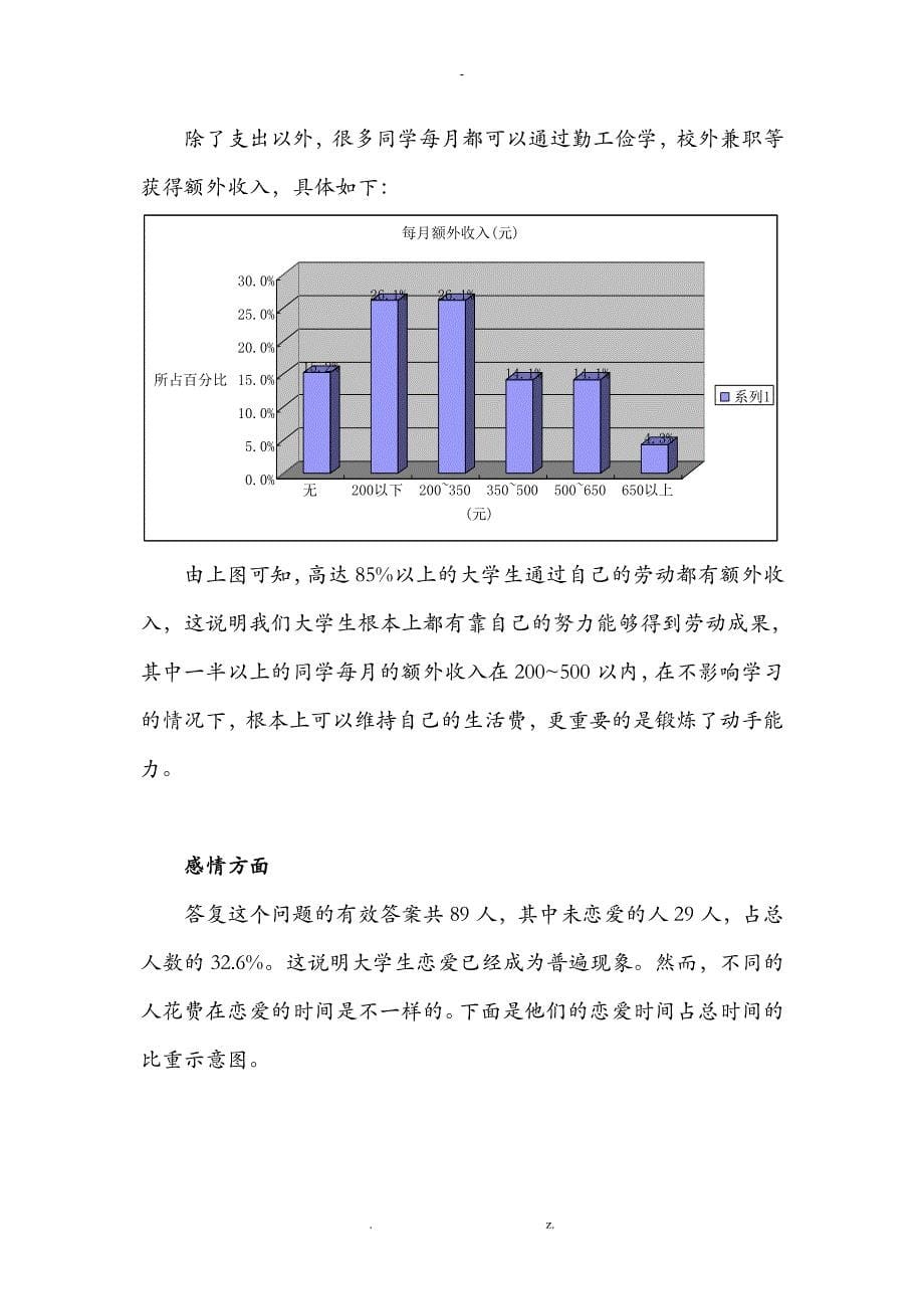 有关大学生生活状况的调查报告_第5页